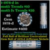 Image 1 : Shotgun Jefferson 5c roll, 1976-d 40 pcs String & Son Wrapper