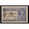 Image 2 : 1917 Imperial Germany 5 Mark Note P: 56A Grades Choice AU/BU Slider