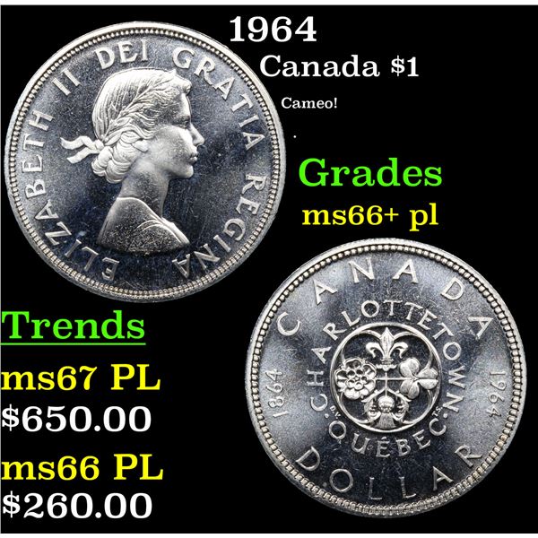 1964 Canada Dollar $1 Grades GEM++ PL