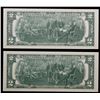 Image 3 : Set of 2 Concecutive 1976 $2 Federal Reserve Note  Grades CU