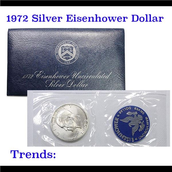 1972-s Blue Ike Eisenhower Dollar $1