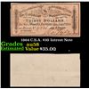 Image 1 : 1864 C.S.A. $30 Intrest Note Grades Choice AU/BU Slider