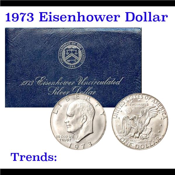 1973-s Blue Ike Eisenhower Dollar $1