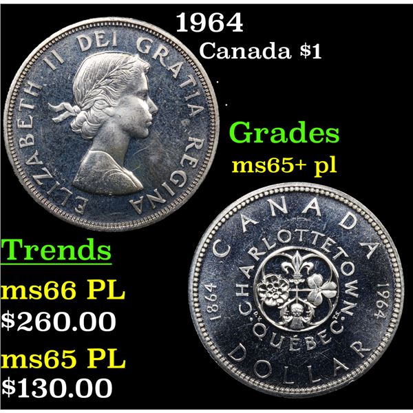 1964 Canada Dollar $1 Grades GEM+ PL