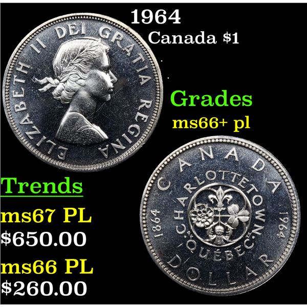 1964 Canada Dollar $1 Grades GEM++ PL
