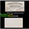 Image 1 : 1861 C.S.A. $20 Intrest Note Grades Choice AU/BU Slider