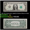 Image 1 : Set of 2 consecutive 1969D $1 Federal Reserve Note Grades CU