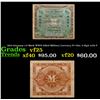 Image 1 : 1944 Germany 1/2 Mark WWII Allied Military Currency P# 191a, 9 digit with F Grades vf+