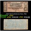 Image 1 : 1864 $10 Confederate Note, T68 Grades vf+