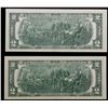 Image 3 : 2x Consecutive 1976 $2 Federal Reserve Notes (Philadelphia, PA), All CU! Grades Gem+ CU