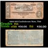 Image 1 : 1864 $10 Confederate Note, T68 Grades f+