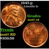 Image 1 : 1945-p Lincoln Cent 1c Grades GEM++ Unc RD