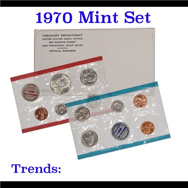 1970 United States Mint Proof Set, 5 Coins Inside!