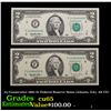 Image 1 : 2x Consecutive 1995 $2 Federal Reserve Notes (Atlanta, GA), All CU! Grades Gem CU