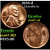Image 1 : 1938-d Lincoln Cent 1c Grades GEM++ Unc RD