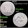 Image 1 : 1832 Capped Bust Half Dime 1/2 10c Grades ag