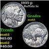 Image 1 : 1935-p Buffalo Nickel 5c Grades Select Unc