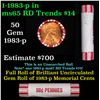 Image 1 : Shotgun Lincoln 1c roll, 1983-p 50 pcs Brandt 50c Wrapper.