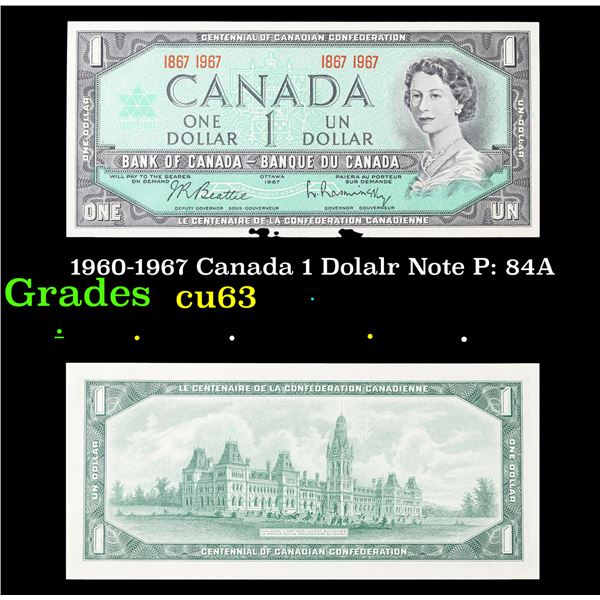 1960-1967 Canada 1 Dolalr Note P: 84A Grades Select CU