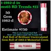Image 1 : Shotgun Lincoln 1c roll, 1982-d 50 pcs Brandt 50c Wrapper.