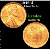 Image 1 : 1946-d Lincoln Cent 1c Grades GEM+ Unc RB