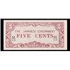 Image 2 : 1942 Malaya Under Japanese Occupation 5 Cents Note P: M2B Grades Select CU