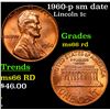 Image 1 : 1960-p sm date Lincoln Cent 1c Grades GEM+ Unc RD