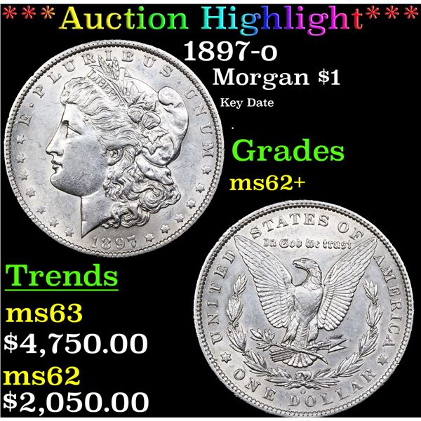 ***Auction Highlight*** 1897-o Morgan Dollar $1 Graded Select Unc By USCG (fc)