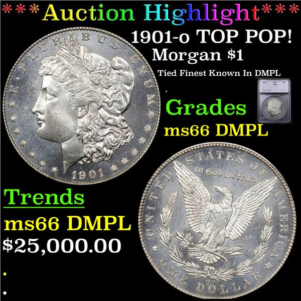 ***Auction Highlight*** 1901-o Morgan Dollar TOP POP! $1 Graded ms66 DMPL By SEGS (fc)