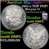 Image 1 : ***Auction Highlight*** 1901-o Morgan Dollar TOP POP! $1 Graded ms66 DMPL By SEGS (fc)