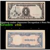 Image 1 : 1943 Philippines under Japanese Occupation 1 Peso Note P: 109A Grades vf++