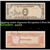 Image 1 : 1943 Philippines under Japanese Occupation 5 Peso Note P: 110A Grades Select AU
