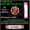 Image 1 : Shotgun Lincoln 1c roll, 2003-d 50 pcs Brandt 50c Wrapper.