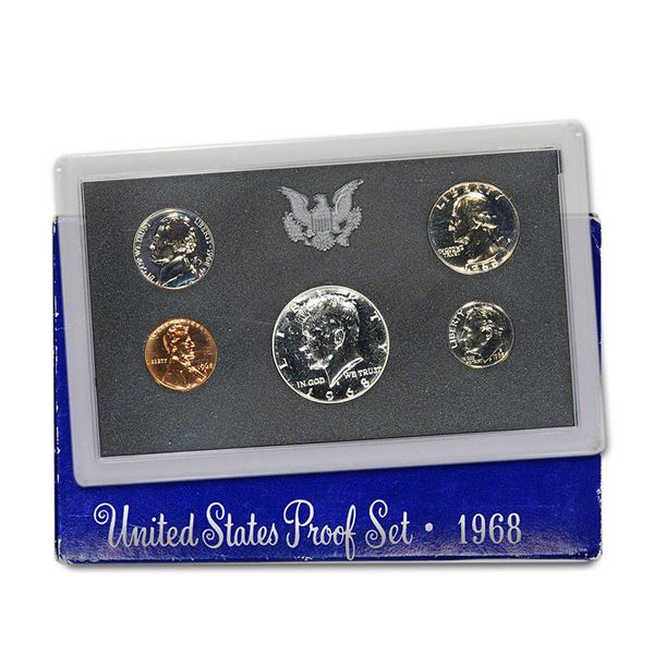 1968 United States Proof Set, 5 Coins Inside!