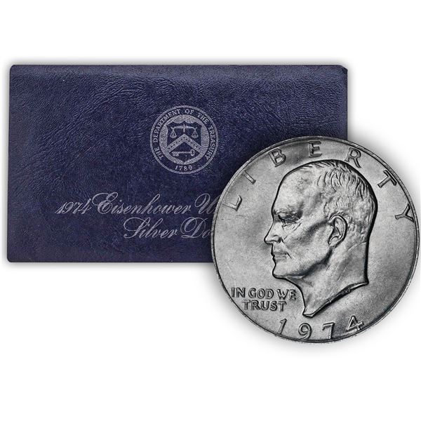 1974-s Silver Blue Ike Eisenhower Dollar $1 Grades