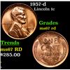 Image 1 : 1957-d Lincoln Cent 1c Grades GEM++ Unc RD