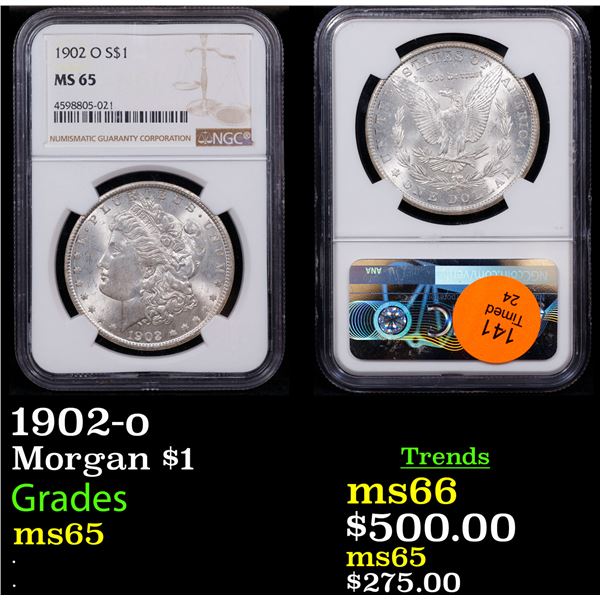 NGC 1902-o Morgan Dollar $1 Graded ms65 By NGC