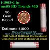 Image 1 : Shotgun Lincoln 1c roll, 1963-d 50 pcs Brandt Wrapper.