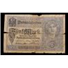 Image 2 : 1917 Germany 5 Mark Banknote (WWI Issue) P# 56a Grades f, fine
