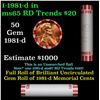 Image 1 : Shotgun Lincoln 1c roll, 1981-d 50 pcs Bank Wrapper.
