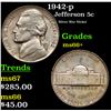 Image 1 : 1942-p Jefferson Nickel 5c Grades GEM++ Unc