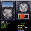 Image 1 : PCGS 1881-s Morgan Dollar $1 Graded ms64 By PCGS