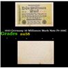 Image 1 : 1923 Germany 10 Millionen Mark Note P# 106C Grades Choice AU/BU Slider