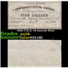 Image 1 : 1861 C.S.A. $4 Intrest Note Grades Choice AU/BU Slider