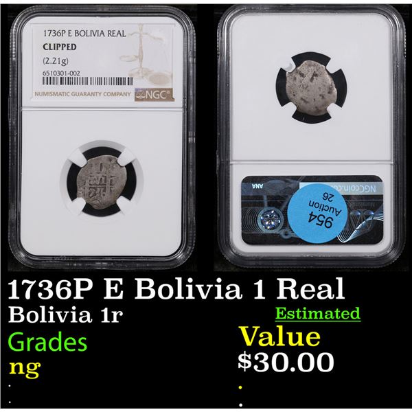 NGC 1736P E Bolivia 1 Real Graded ng By NGC