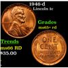 Image 1 : 1946-d Lincoln Cent 1c Grades Gem+ Unc RD