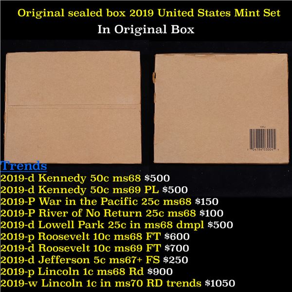 Sealed 2019 United States Mint Set in Original Government Shipped Box, Never Opened! 21 Coins Inside