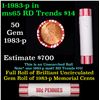 Image 1 : Shotgun Lincoln 1c roll, 1983-p 50 pcs Brandt 50c Wrapper.