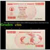 Image 1 : 2006-2008 Zimbabwe 10 Million Dollars (ZWN) Emergency Bearer Check Notes P# 55a Grades vf+