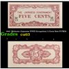 Image 1 : 1942  Malaysia (Japanese WWII Occupation) 5 Cents Note P#?M2b Grades Select CU